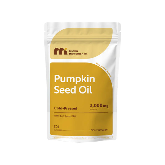 Micro Ingredients Pumpkin Seed Oil with Saw Palmetto,300 Softgels | Cold Pressed, Pure Virgin Oil, Essential Fatty Acids, & Phytosterols | Non-GMO
